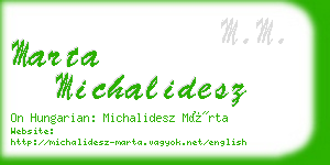 marta michalidesz business card